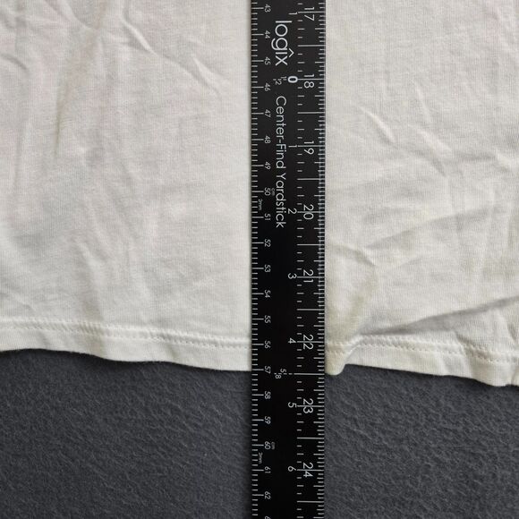 J. Jill Women XS White Button Front 3/4 Eyelet Lace Sleeve Peasant Top - Picture 9 of 11